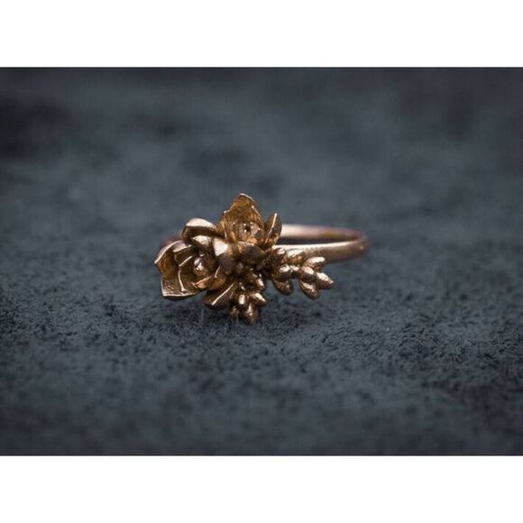 Botanical Cluster Ring in Natural Bronze size 7 by Collected Edition - Picture 14 of 15